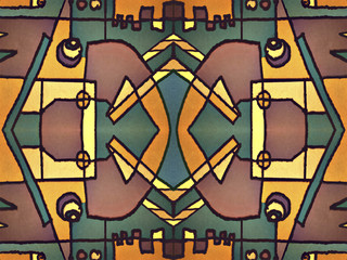 Multicolor Tribal Geometric Pattern