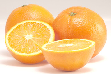 Orange fruit isolated on white background