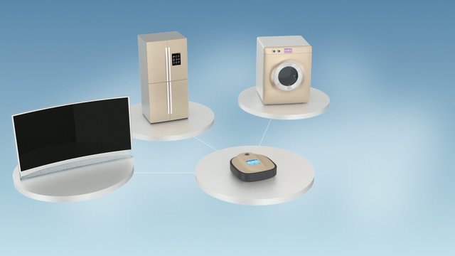 Smart appliances in network. Concept for Internet of Things.