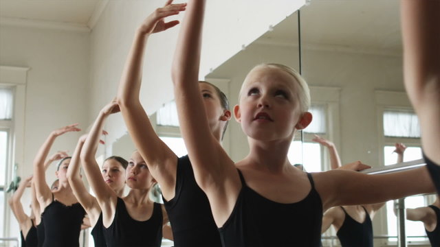 young ballerinas in a dance studio