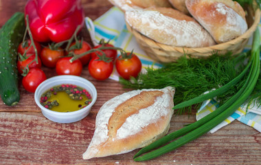 Traditional Italian bread Ciriola Romana