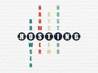Web development concept: Hosting in solving Crossword Puzzle