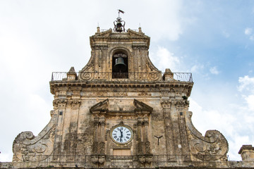 Fototapeta na wymiar Church of San Sebastiano in Palazzolo Acreide, Siracusa, Sicily,