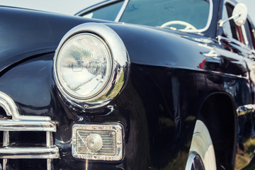 Close-up photo of retro car