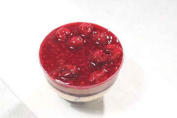 Cherry dark and white Chocolate Mousse