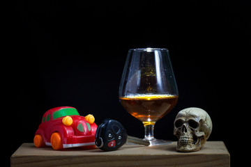 Skull and Drinking Don't Driving Still Life