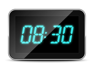 Digital clock icon, vector illustration