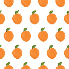 Seamless pattern with apricots