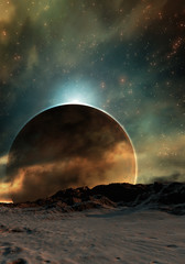 Digital 3D Illustration of a Space Scene © crimson