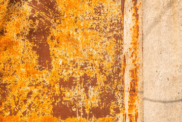 iron surface is covered with old paint texture background