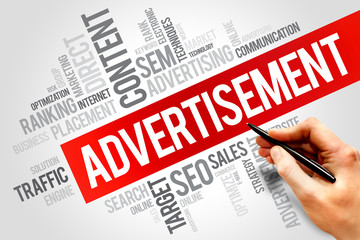 Fototapeta premium ADVERTISING word cloud, business concept