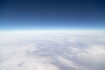 sky with clouds view from the airplane