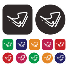 Arrow icon / isolated arrow icon / Vector