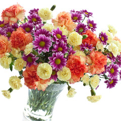 Carnations and daisies