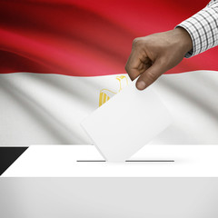 Ballot box with national flag on background series - Egypt