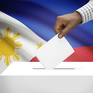 Ballot box with national flag on background series - Philippines