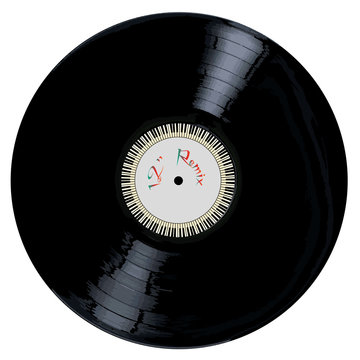 A typical LP vinyl record with the legend 12 inch REMIX