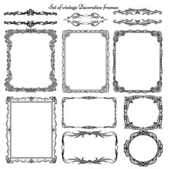 Decorative vintage elements and frames