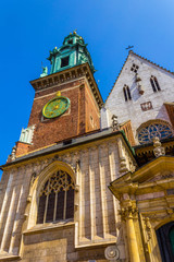 Fototapeta na wymiar King Sigismund's Cathedral, Royal Wawel Castle, Krakow, Poland