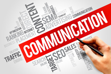 COMMUNICATION word cloud, business concept