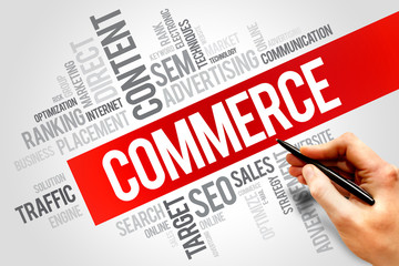 Fototapeta premium COMMERCE word cloud, business concept
