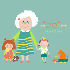 Grandmother with grandchildren