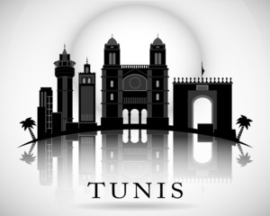 Modern Tunis City Skyline Design