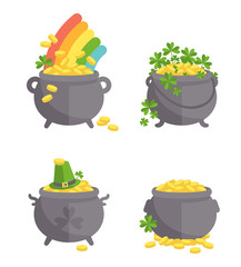Pot with gold set.
