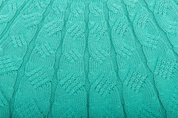 Green knitted background