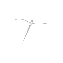 Simple icon needle and thread.