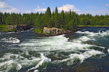 Threshold Padun on Umba river, Kola peninsula, Russia