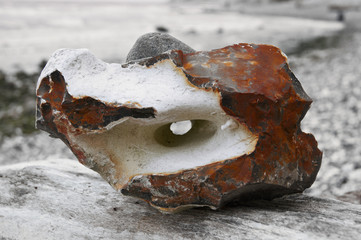 Feuerstein auf der Insel Rügen.