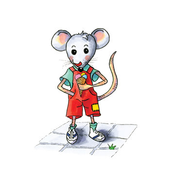 Mouse with ice cream