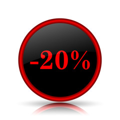20 percent discount icon