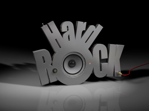 HARD ROCK - KABEL - SPEAKER - SCHALTER - TYPOGRAFIE