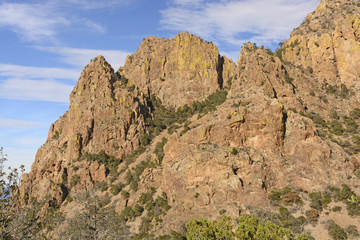 Jagged Peaks Against the Sky in the Desert