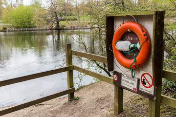 Life Ring by a Lake | Stock image