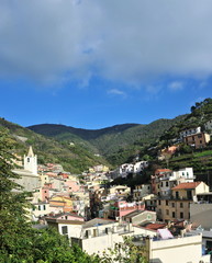 Aerial view of Vernazza - small italian town in the province of