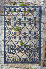 Wrought iron door grille