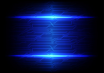 Obraz premium abstract blue light with circuit line background