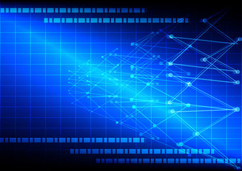 Abstract mesh on blue color Background