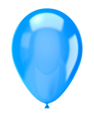 Single Blue Balloon Isolated