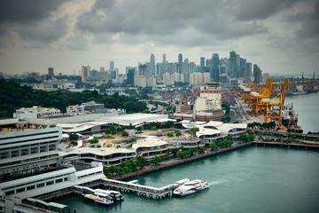 Obraz premium Singapore aerial