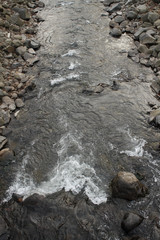 Over the mountain river