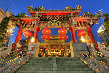 Obraz premium Kwan Tai Temple, Yokohama Chinatown, Japan