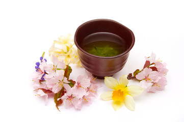 Obraz na płótnie Canvas green tea flower
