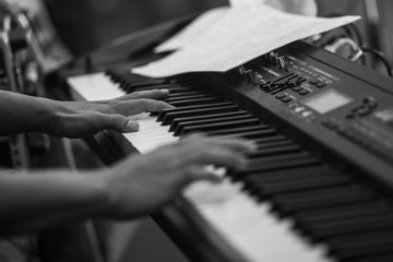 Obraz premium piano black and white