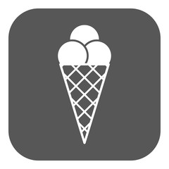 The ice-cream icon. Ice cream symbol. Flat