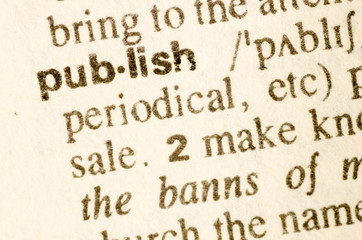 Dictionary definition of word publish