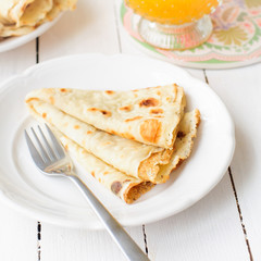 Thin Pancakes with Orange Sauce